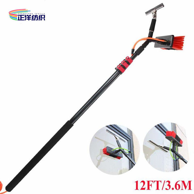 12ft Extended Handle Cleaning Brush Aluminum Telescopic Sweeping Brush