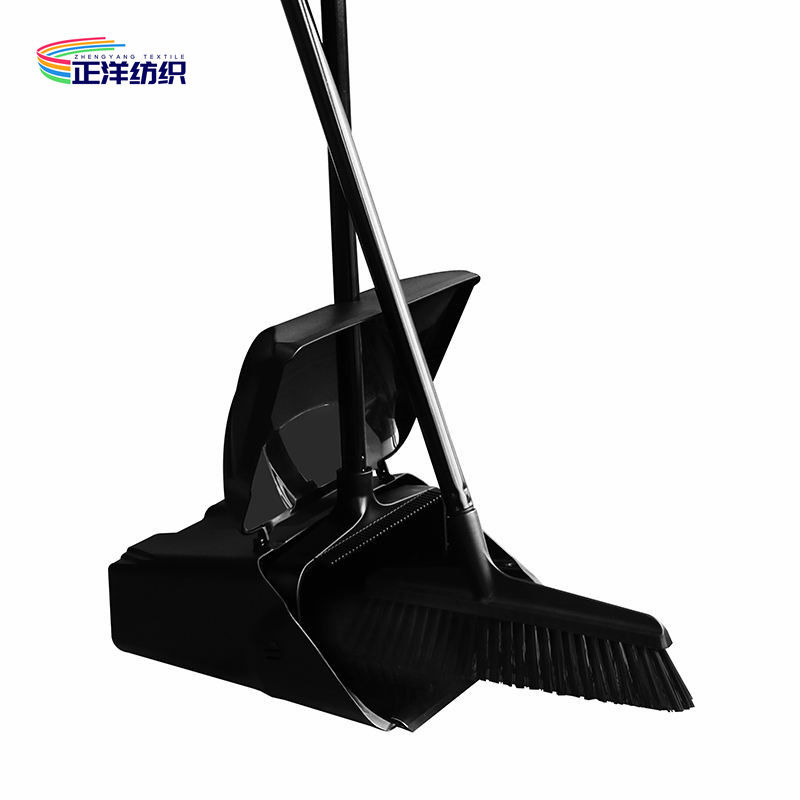 Restaurant Office Hospital Foldable Windproof Rubber Long Handle Plastic Broom Dust Pan Set