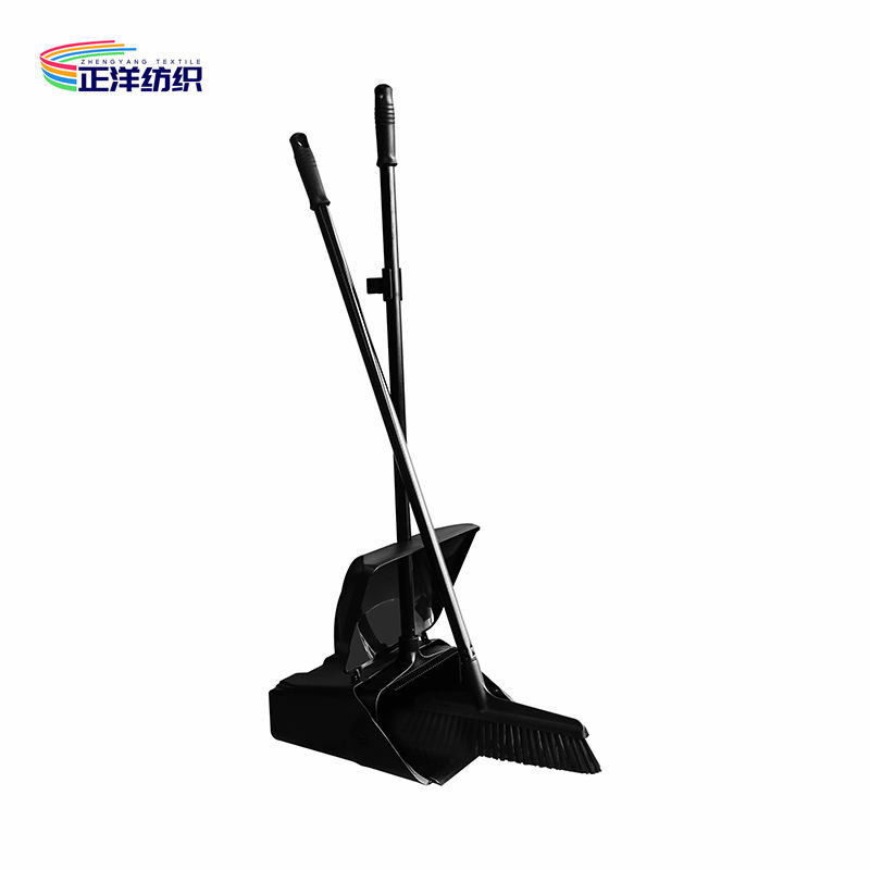 Restaurant Office Hospital Foldable Windproof Rubber Long Handle Plastic Broom Dust Pan Set