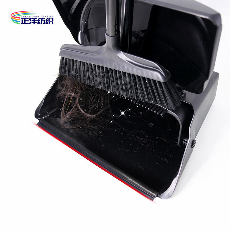 Restaurant Office Hospital Foldable Windproof Rubber Long Handle Plastic Broom Dust Pan Set