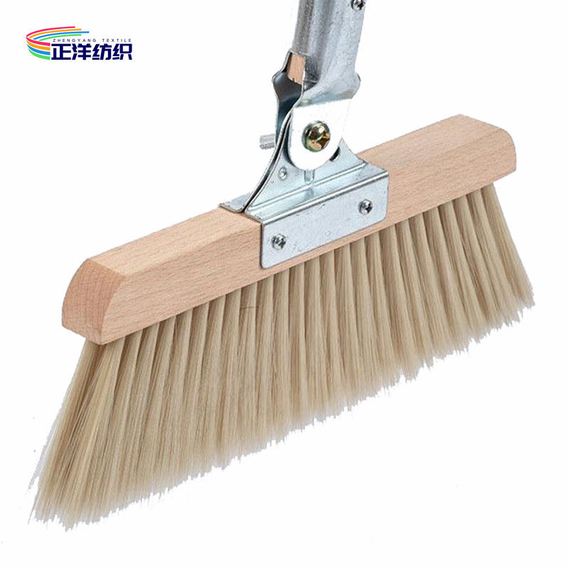 97cm Standing Broom Dustpan Wooden Handle Horsehair Bristles Iron