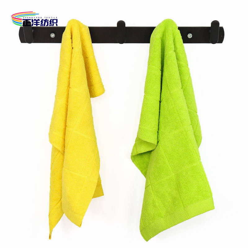 80% Polyester 20% Polyamide 40x40cm 300gsm Microfiber Plaid Style Car Cleaning Towel