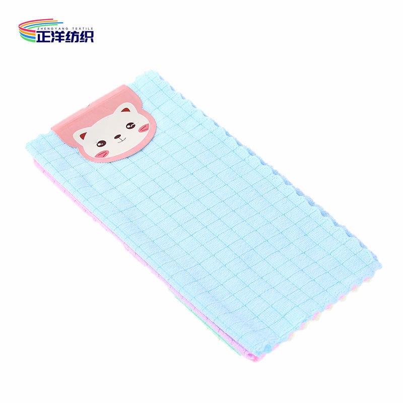 500gsm Car Cleaning Rags Plaid Style 40x40cm All Season Microfiber Weft Cloth Car Wiping Towels