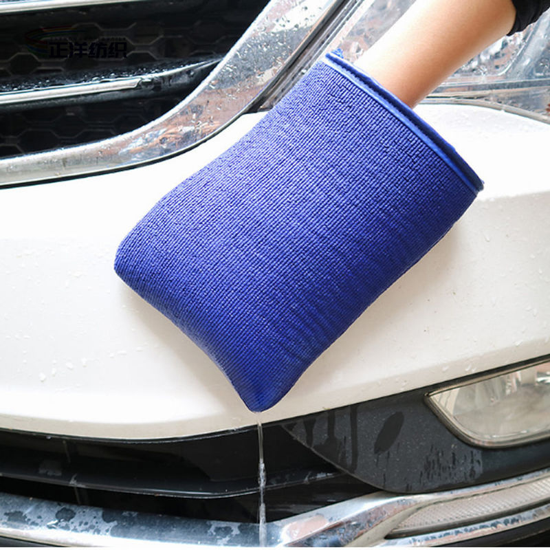 14x22cm 75g Grey Microfiber Magic Clay Waterproof Detailing Gloves Car Cleaning Hand Mitt