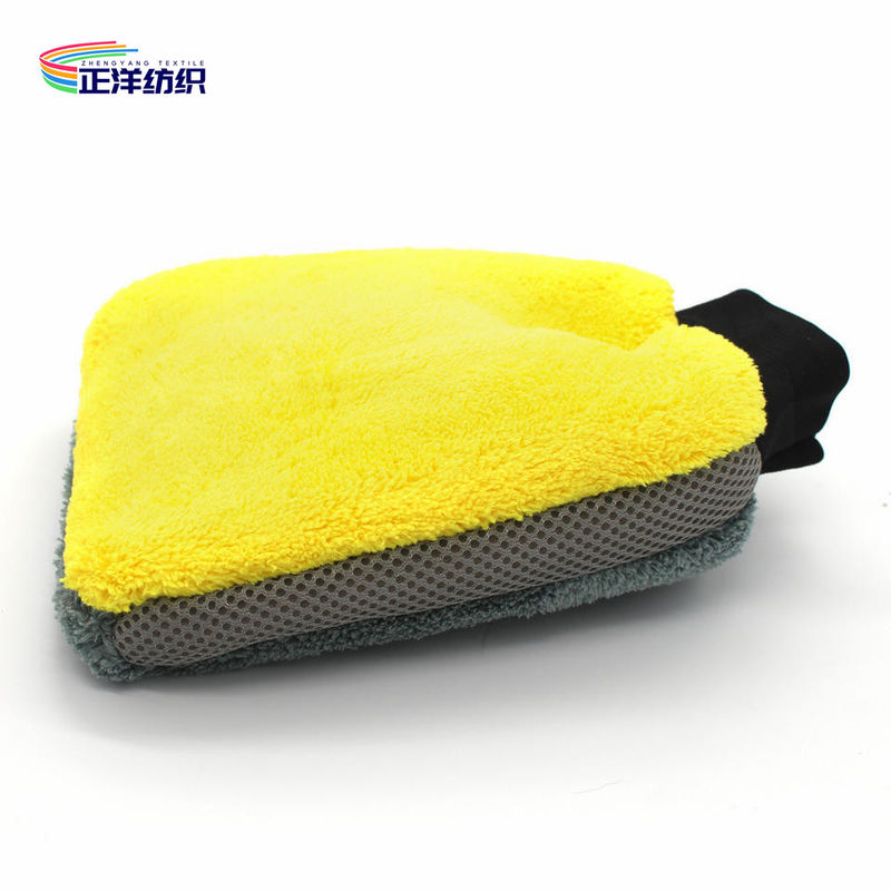 26x20cm Car Detailing Tools 80% Polyester 20% Polyamide Double Sided Fluffy Wheel Cleaning Glove