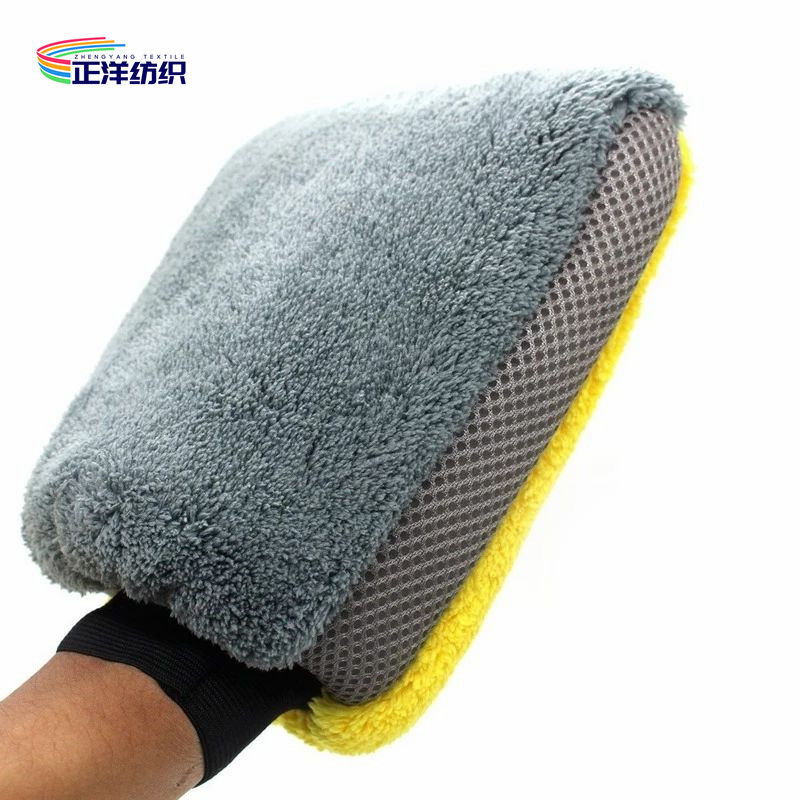 26x20cm Car Detailing Tools 80% Polyester 20% Polyamide Double Sided Fluffy Wheel Cleaning Glove