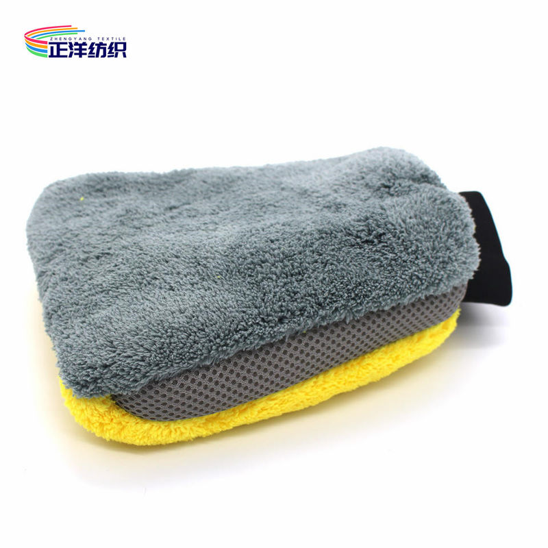 26x20cm Car Detailing Tools 80% Polyester 20% Polyamide Double Sided Fluffy Wheel Cleaning Glove