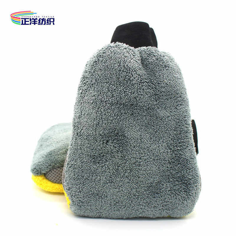 26x20cm Car Detailing Tools 80% Polyester 20% Polyamide Double Sided Fluffy Wheel Cleaning Glove