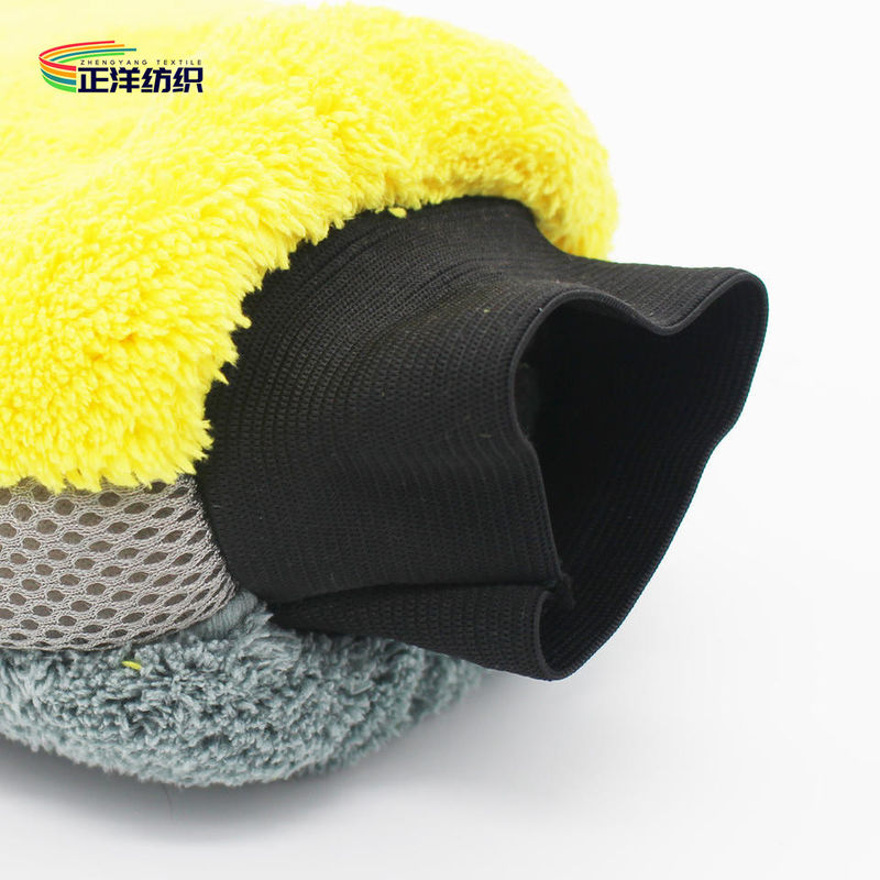 26x20cm Car Detailing Tools 80% Polyester 20% Polyamide Double Sided Fluffy Wheel Cleaning Glove