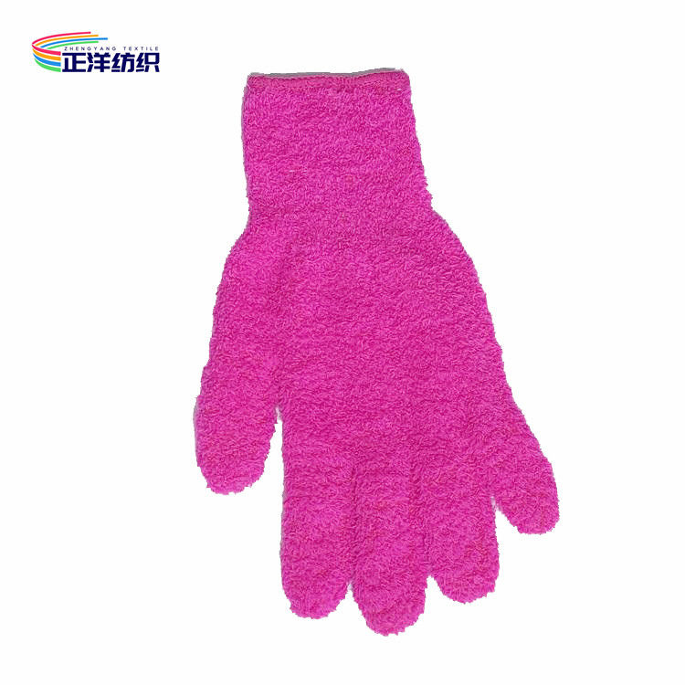 15x25cm Soft Fluffy Microfiber Finger Flove Colorful Car Washing Mitt Glove