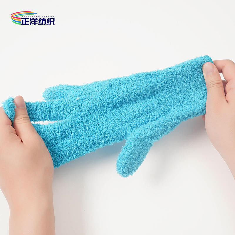 15x25cm Soft Fluffy Microfiber Finger Flove Colorful Car Washing Mitt Glove