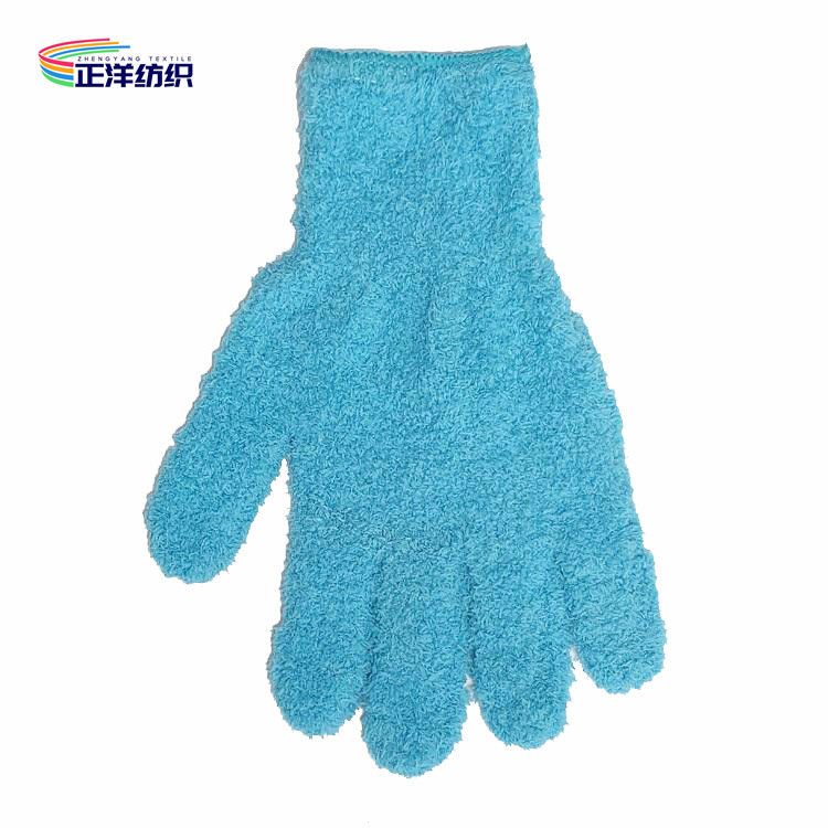 15x25cm Soft Fluffy Microfiber Finger Flove Colorful Car Washing Mitt Glove