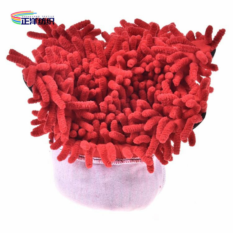 80% Polyester 20% Polyamide Car Detailing Tools 27x30cm 130g Microfiber Chenille Car Wash Hand Gloves