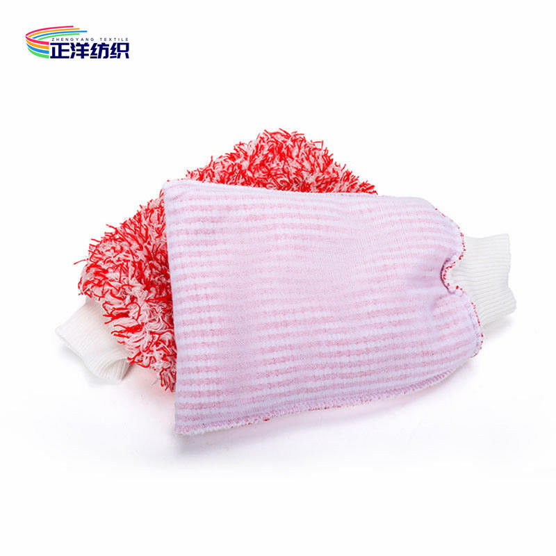 Polyester Car Detailing Tools 16x28cm 1500gsm Microfiber Scratch Free Car Washing Glove