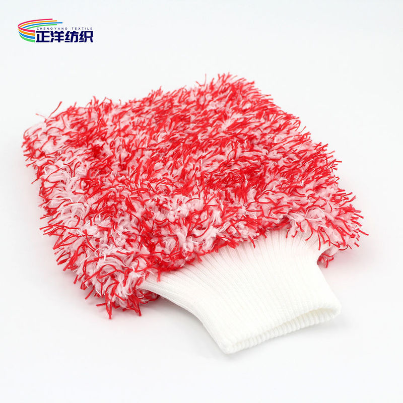 Polyester Car Detailing Tools 16x28cm 1500gsm Microfiber Scratch Free Car Washing Glove