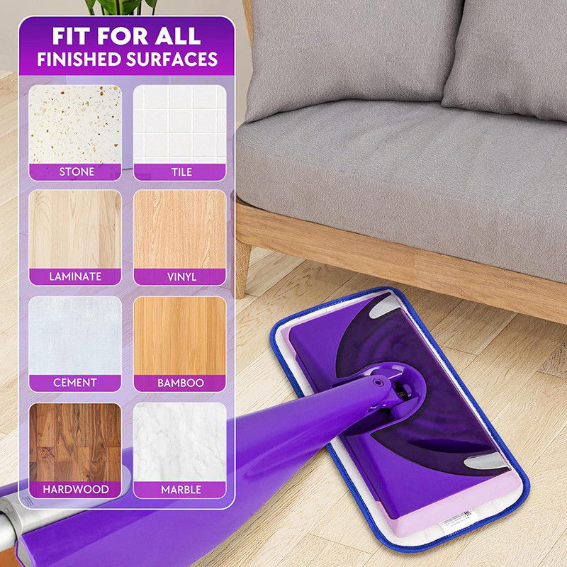 Replacement pad mop head with Swiffer Wet Jet 12-inch dry and wet microfiber mop