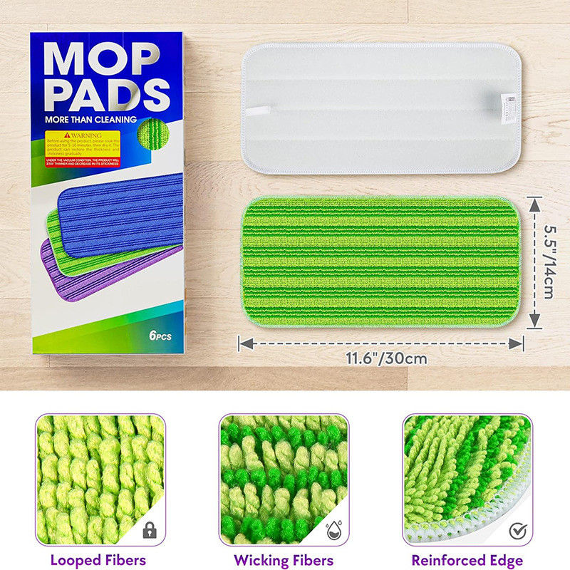 Replacement pad mop head with Swiffer Wet Jet 12-inch dry and wet microfiber mop