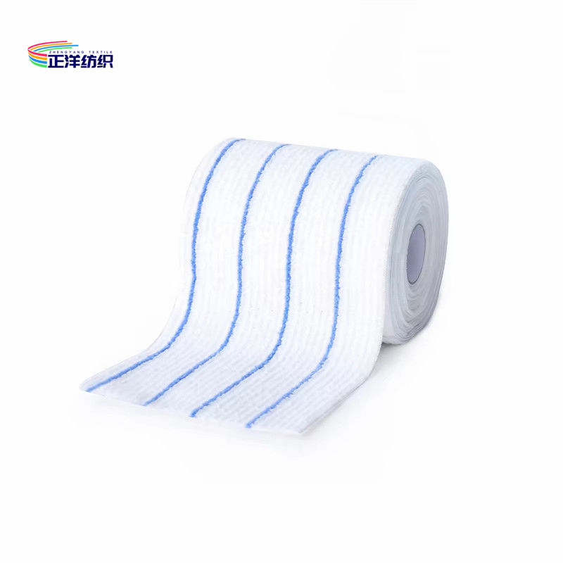 12x42cm Microfiber Cleaning Mop White Fabric Blue Stripes Non-Woven Cloth Disposable Mop Refill Pad