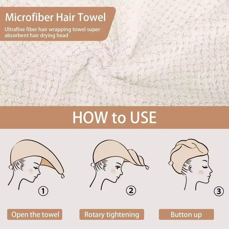 Magical Water-Absorbent Towel Woman Long Hair Drying Wrap Turban Towel Hair Natural Drying Towel