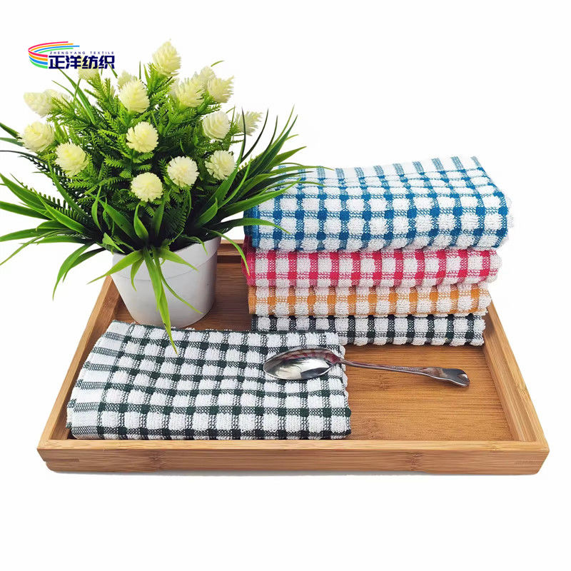 30x30cm Colorful Grid Style Cotton Towel Holiday Present Birthday Gift Wedding Gift Towel