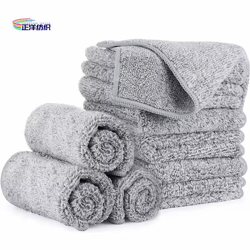 Kitchen Towel Washing Dish Car Cleaning Towel Rags Bamboo Fiber Cloths Dish Cloth Wipe Gray Bamboo Cleaning Cloth